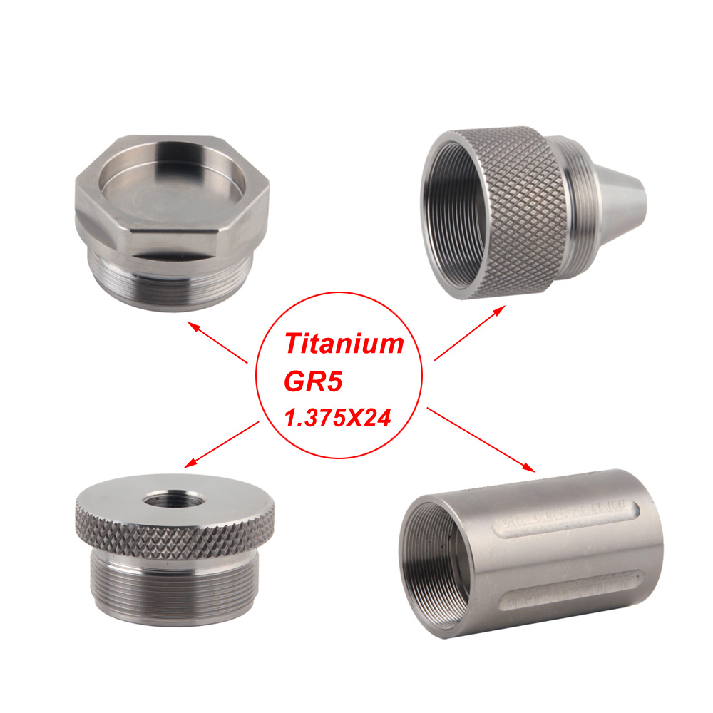 

1.375x24 titanium end cap screw cups Baffle adpater 1/2x28 5/8x24 thread moun for Modular Solvent Trap Fuel Filter Kit