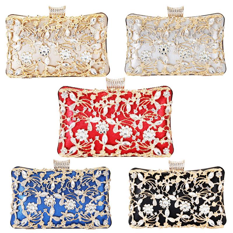 

Evening Bags Rhinestones Hollow Out Clutch Bag For Women Fashion Chain Shoulder 2022 Ladies Party Luxury Handbag Design X352HEvening, Black