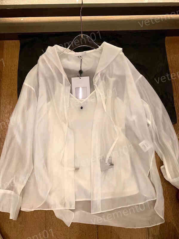

Womens Blouses Shirts Lightweight Breathable Lapel Silk Tanks Shirts Two Piece Set Tops Fashion Casual Luxury Blouses Designer For Women 0912
