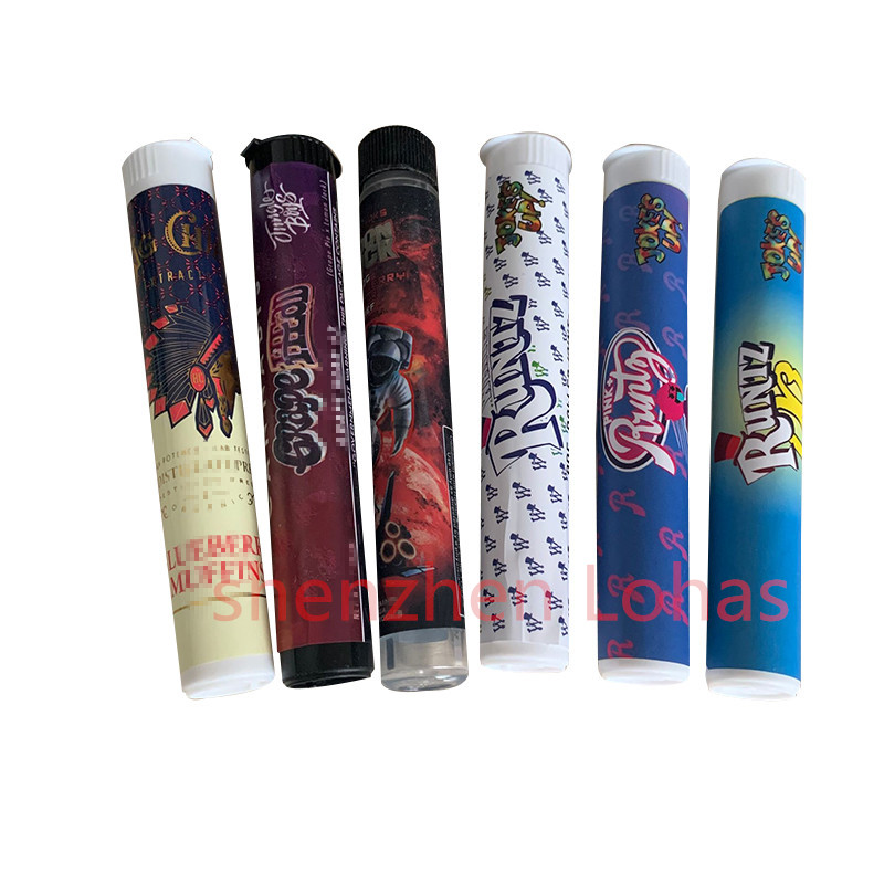 

High Quality Empty 1G Black Plastic tubes e-Cig Accessories Connected Dadheads runtz Preroll Jokes Up BackPack Boyz Packaging Packwoods Wax Joint Tube