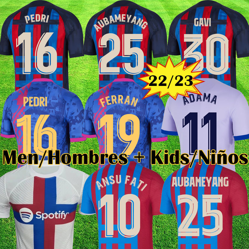 

21 22 23 Barcelona PEDRI soccer jersey ADAMA GAVI camiseta de futbol FERRAN 2021 2022 2023 FC ANSU FATI MEMPHIS DEST football shirt men kit kids equipments, Cl third
