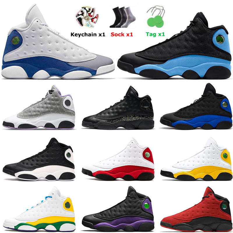 

5A-High Quality 13 13s mens Women basketball shoes French University Blue Black Cat bred Court Purple Del Sol Starfish He Got Game Hyper Royal trainers sports sneakers, A#17 36-47 flint 2020