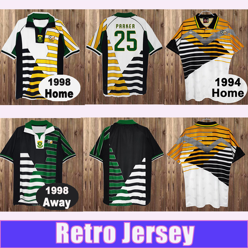 

1994 1998 Africa Retro Soccer Jersey MOKOENA AGUSTINE RADEBE PARKER Home Away South Classic Vintage Football Shirt Short Adult Uniforms, Fg9186 1998 home