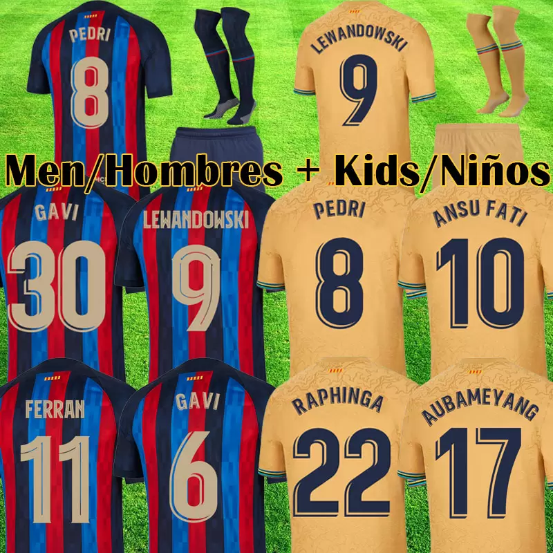 

GAVI camiseta de futbol FERRAN 2022 2023 FC ANSU FATI RAPHINGA barcelona DEST football shirt men barca kit kids equipments 22 23 PEDRI LEWANDOWSKI soccer jersey, Home