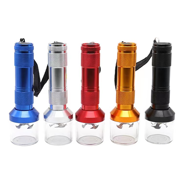 

Spot aluminum alloy electric metal smoke grinder flashlight gift box