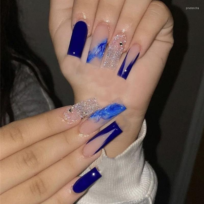 

False Nails 24pcs/Box High Quality Detachable Coffin Wearable French Ballerina Fake Full Cover Nail Tips Press On Prud22, 04