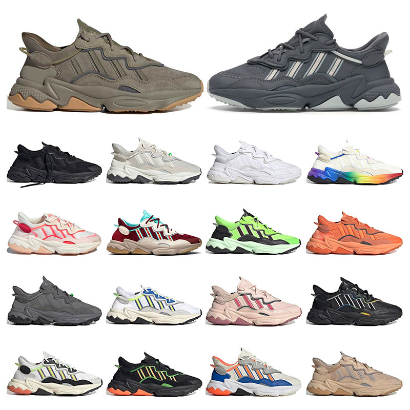 

Men ozweego running shoes Trace Cargo Pride Triple Black White Grey Solar Green Women Outdoor Sports Sneakers Fashion Trainers 36-45