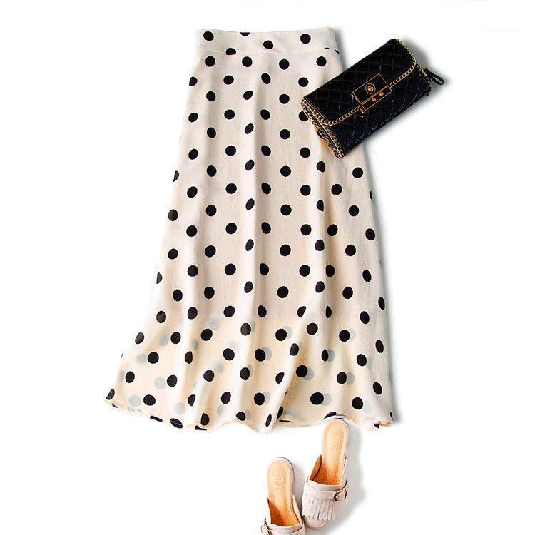 

Skirts Incense The Classic Quality Of 2022 Spring Slacker, White spots on black