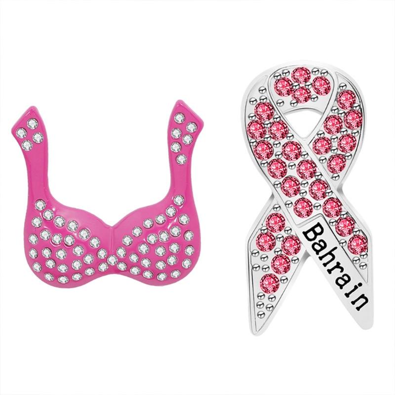 

Pins Brooches Creative Breast Cancer Awareness Enamel Bra Brooch Pink Ribbon Lapel Stick Pin Jewelry Gifts For Women GirlsPins