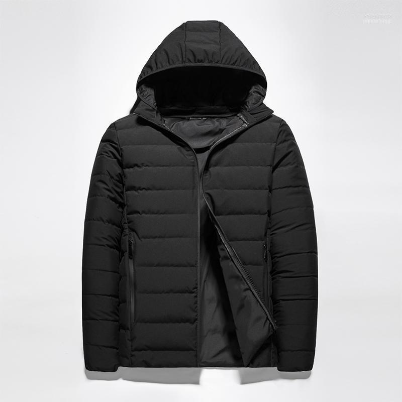 

Men's Down & Parkas Long White Duck Standard Coat Winter Jacket1 Kare22, Black