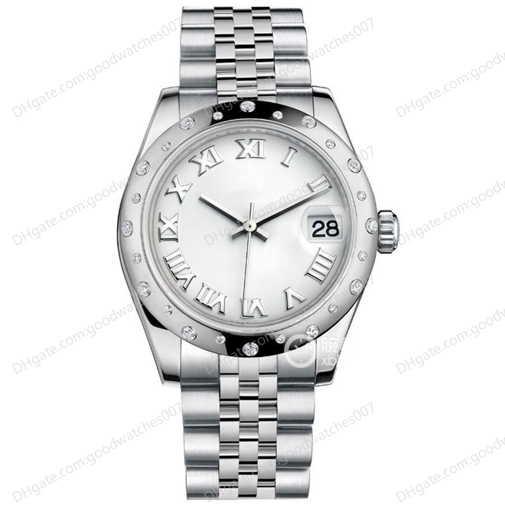 

High Quality Asian Watch 2813 Sport Automatic Ladies Watchs Datejust 31mm White Roman Hour Scale Dial Wrist Watch m178344-0028 Luxury Stainless Steel Men's Watches, White1