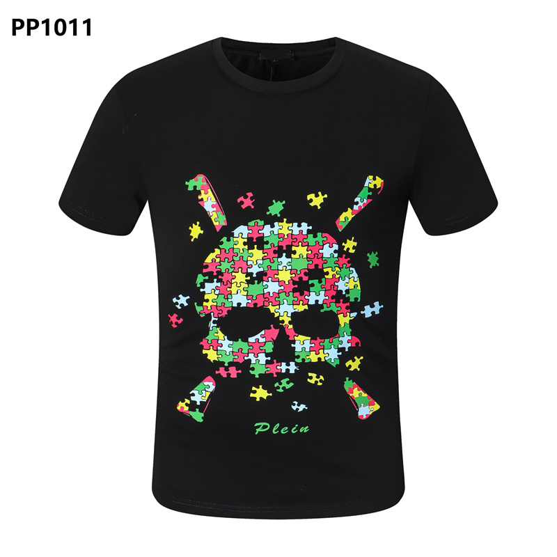 

2022 Summer Plain Men's T-Shirts Cotton Women Clothes Funny Short Sleeve O Neck Tees Printing Phillip T-Shirts PP Size :M-L--XXL-XXXL top013, White