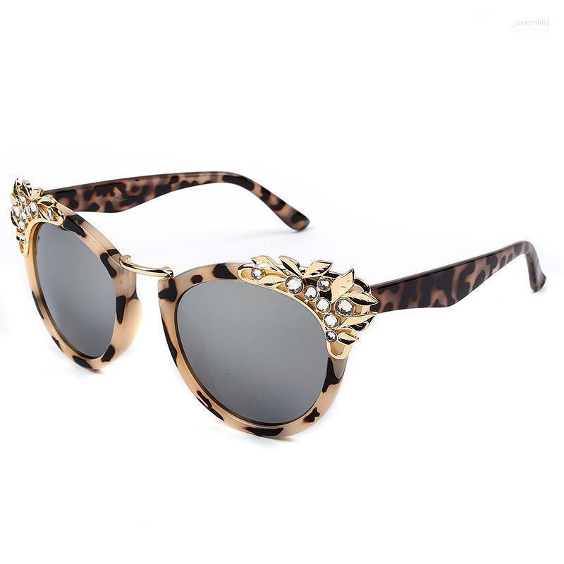

Sunglasses Fashion Luxury Rhinestone Cat Eye Women Brand Designer Mirror Lens Eyewear Men Sun Glasses Shades UV400