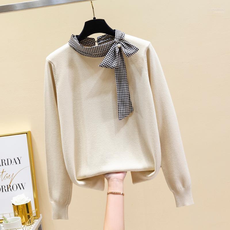 

Women's Sweaters Sweater Female Leisure Korean Fashion Scarf Sewing Oversize Full-Sleeve Knitwear Jacket Jumper Winter Clothing 2022 Perf22, Black