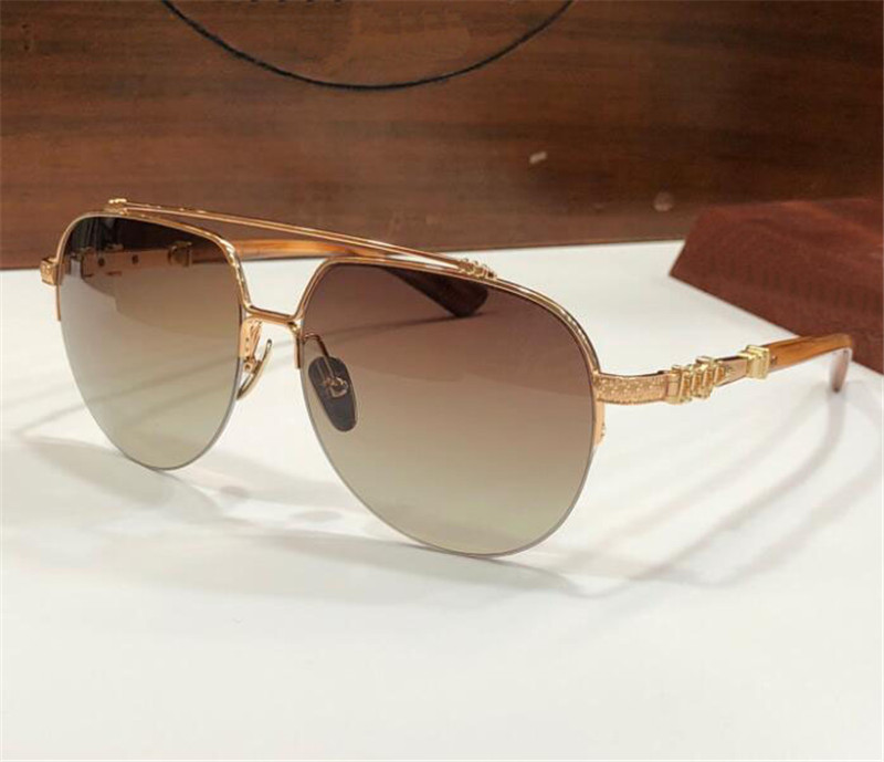 New fashion design men sunglasses JERKBAT pilot metal half frame delicate retro simple and generous style outdoor uv400 protective glasses