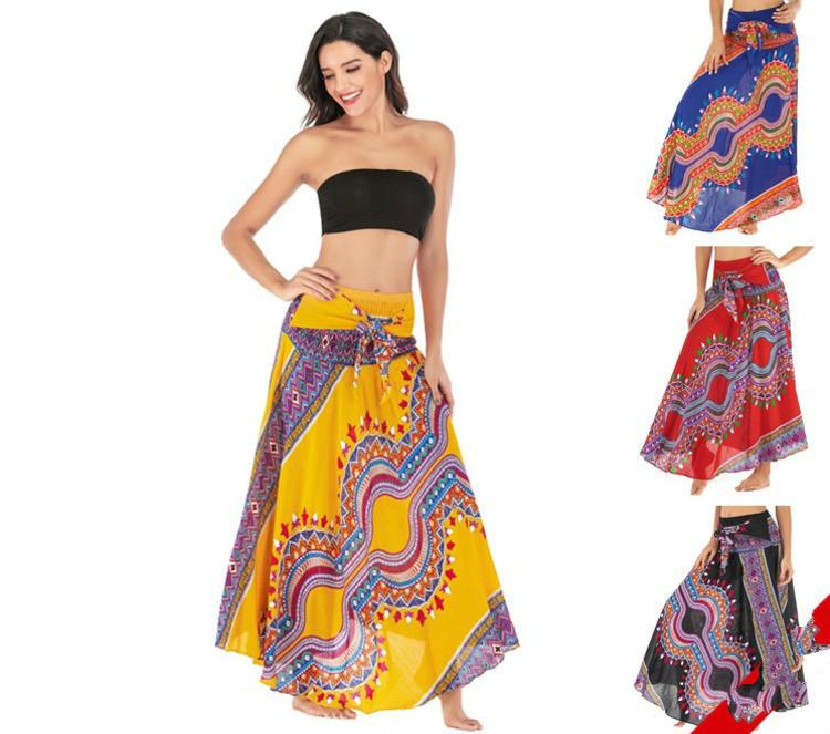 

Ethnic Clothing Leisure Time Thailand Dress Sandy Beach Vacation Skirt Clothes Pendulum Belly Dance Saree African Dresses WomenEthnic Ethnic
