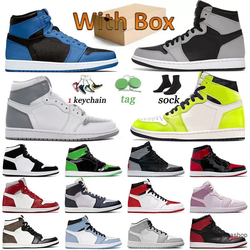

Men top quality Basketball Shoes 1s jumpman Women Sneakers Bred University Blue Obsidian Outdoor Mens Womens Sports Trainers shoe, 49