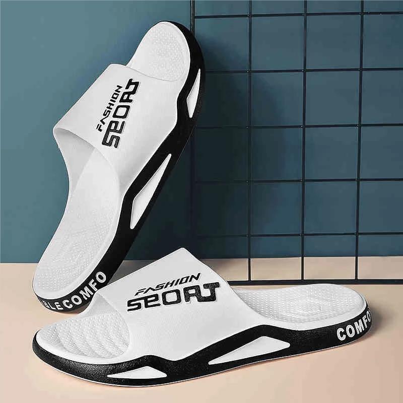 

Slippers Style Summer Slide Shoes Men Trend Design Flip Flops Man PVC Quality Beach Sandals Non-slip Zapatos Hombre Casual ShoesSlippers, F-green