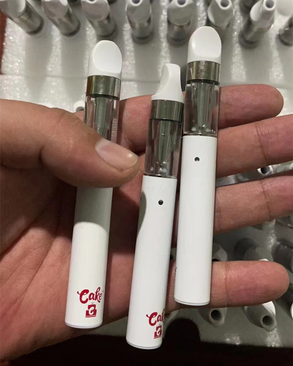

Cake D10 vape kit Rechargeable battery Disposable Vape Pens E Cigarettes empty 1.5ml atomizer Thick Oil Pod Cartridges and gift box packages 16 stains, White