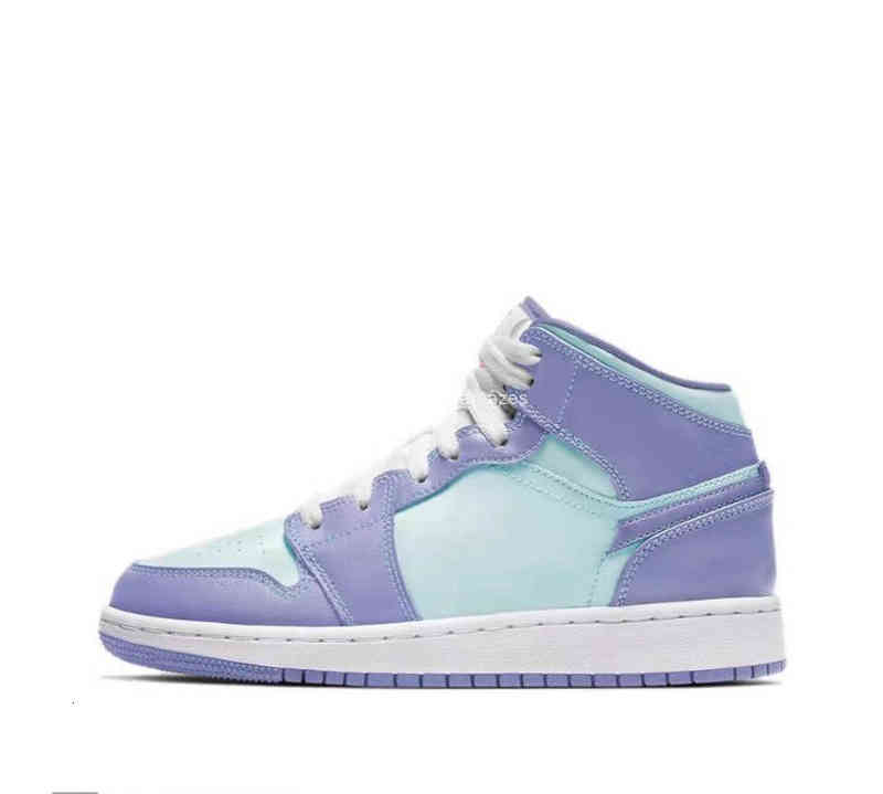 

Kids 1 1s Mid Purple Aqua 557425-500 Toddler Boys Girls Enfant Children Basket Sneakers Size US 8C-3Y 22-35, 001