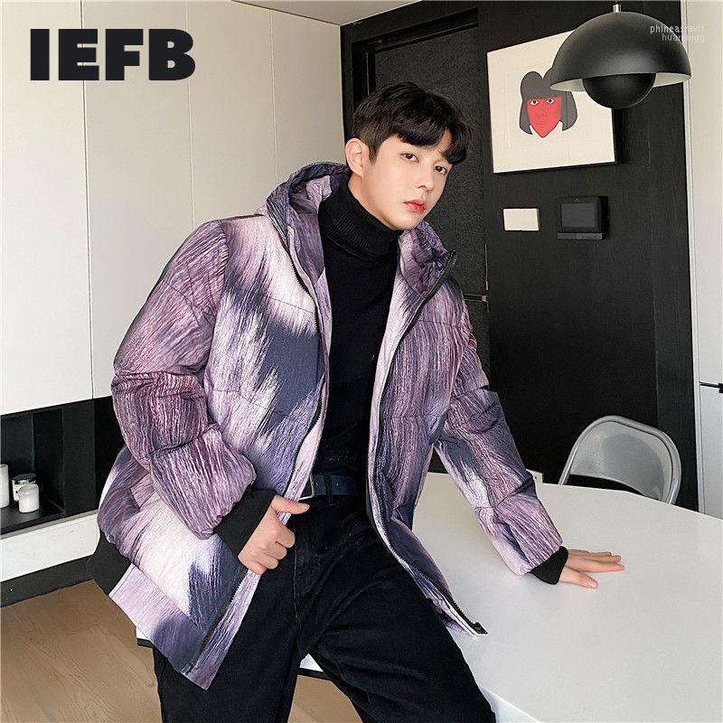 

Men's Down & Parkas 2022 Winter Trend Fashionable Personality Design Digital Printed Cotton Padded Clothes For Men Oversized Coat Phin22, As shown in figure