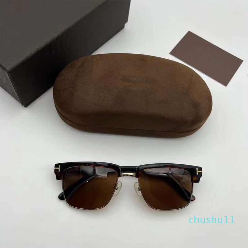

luxury- Sunglasses Eyeglow Fashion Vintage Luxury TF5504 2022 For Men And Women Half Acetate Alloy Eyewear Polarized Sun Glasses