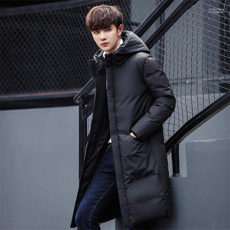 

Men's Down & Parkas Winter Jacket Ultralight Duck Warm Coat Black Long Thick Hooded Male Windproof Overcoat Parka1 Kare22
