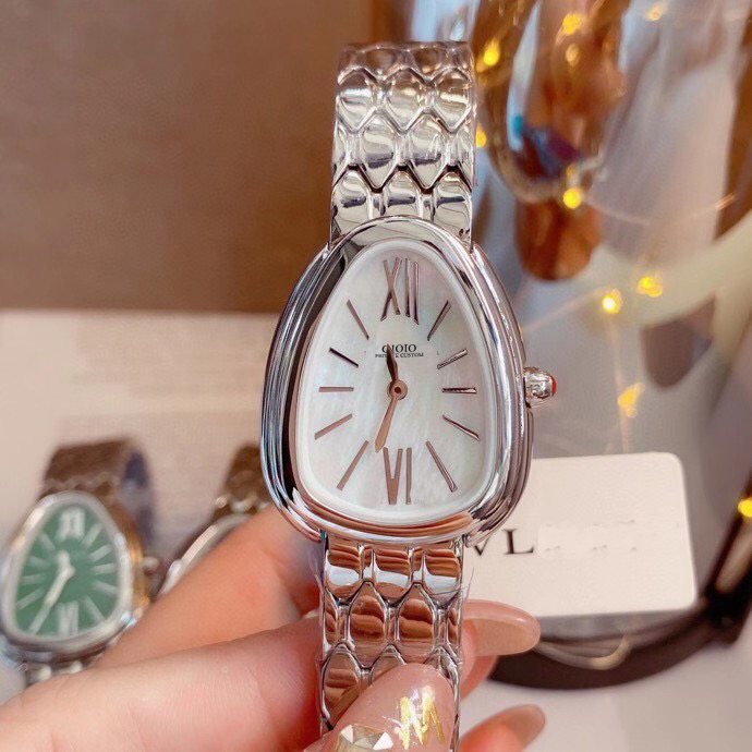 

Women Snake Silver Red Green Black Rome Quartz Sport Watch, Brown