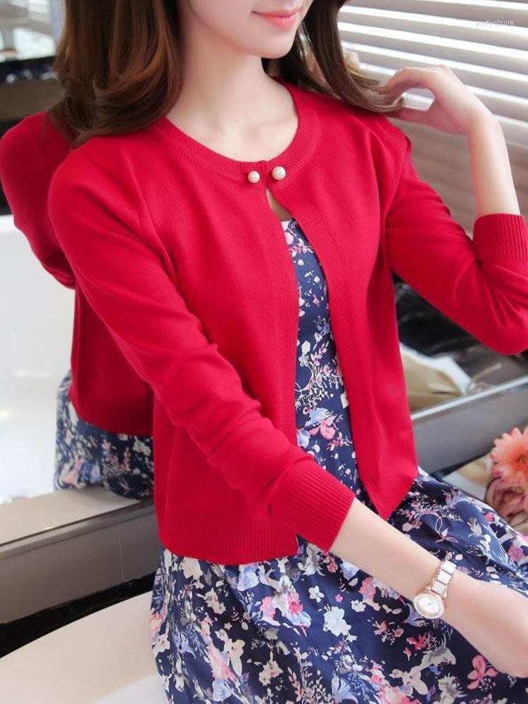 

Women' Knits & Tees Spring Autumn Sweater Cardigan Dress Sunscreen Shawl Thin Coat A Long Sleeved Girl Women Summer Air Conditioning Perf22, Pink