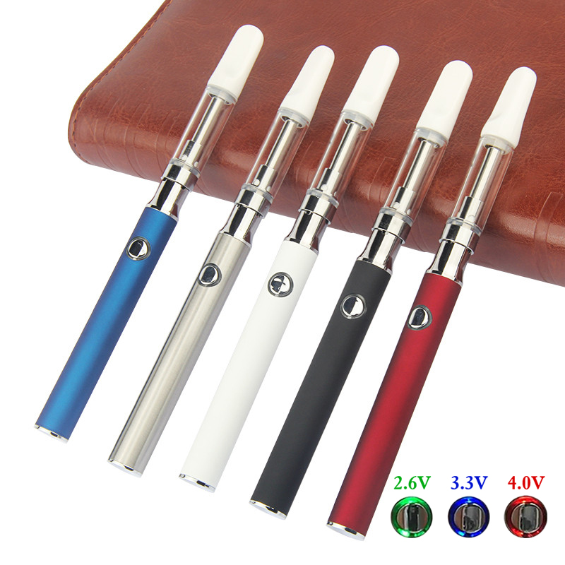 

Vape Pen E Cigarettes Starter Kit Rechargeable 350mAh Battery 0.5ml 1ml Empty Thick Oil Ceramic Coil Cartridges Packaging Vaporizer Pen, Multi