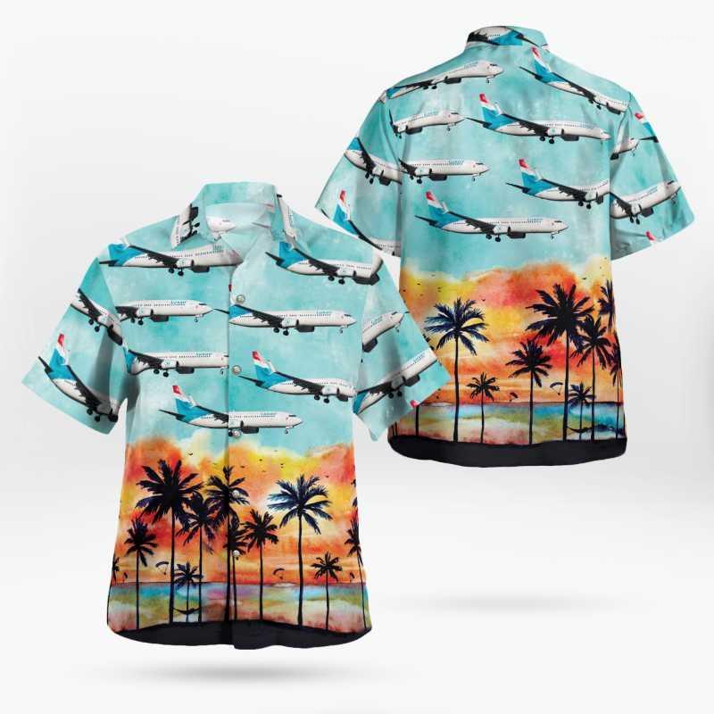 

Men's Casual Shirts Plane 3D Printing Beach Hawaiian 2022 Summer Shirt Short Sleeve Streetwear Oversized 5XL Camisa Social Chemise Homme F12, 23