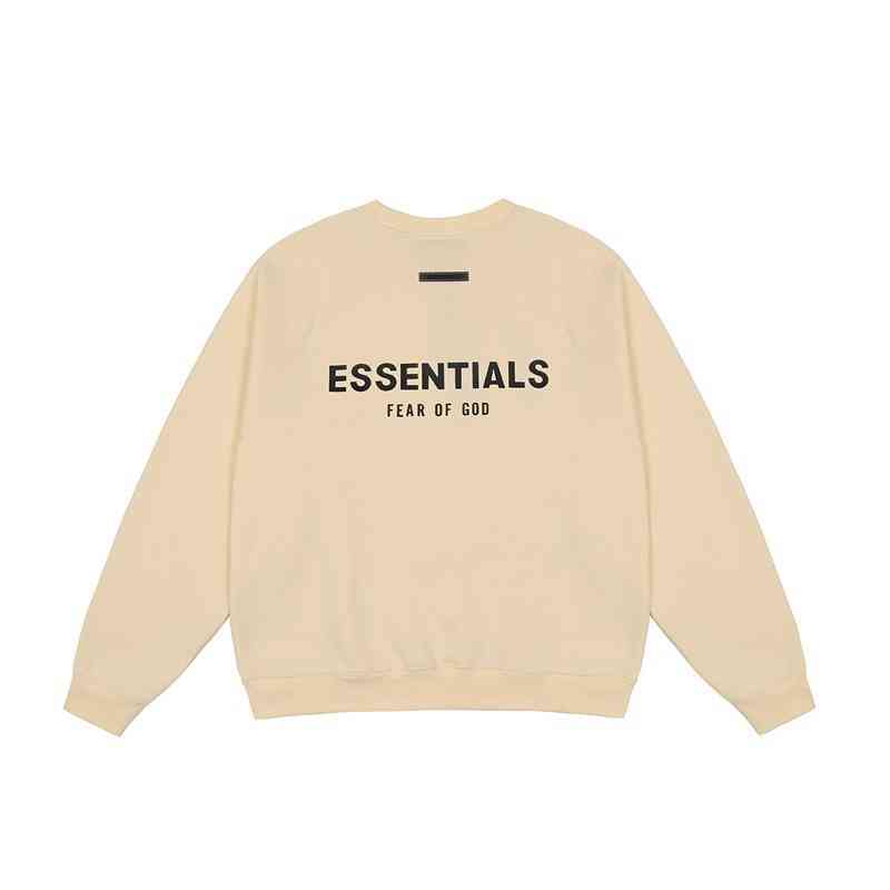 

2022 hoodies Jacket sweater Double Line Pressed Letter Plush Round Neck Sweater Fog High Fashion, Black