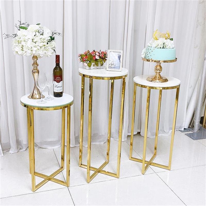 

Party Decoration Wedding Flower Stand Road Guide High And Low Window Display European-style Metal Small Bar Home