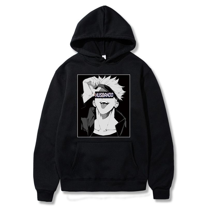 

Men's Hoodies & Sweatshirts Jujutsu Kaisen For Women Japanese Anime Satoru Gojo Male Sweatshirt Hoodie Fleece Pullover Harajuku, Black