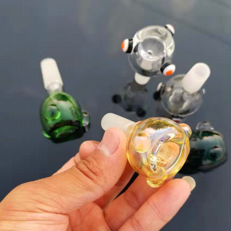 

Random color handle glass bowl Hookahs have 14mm smoking male bowls many colors