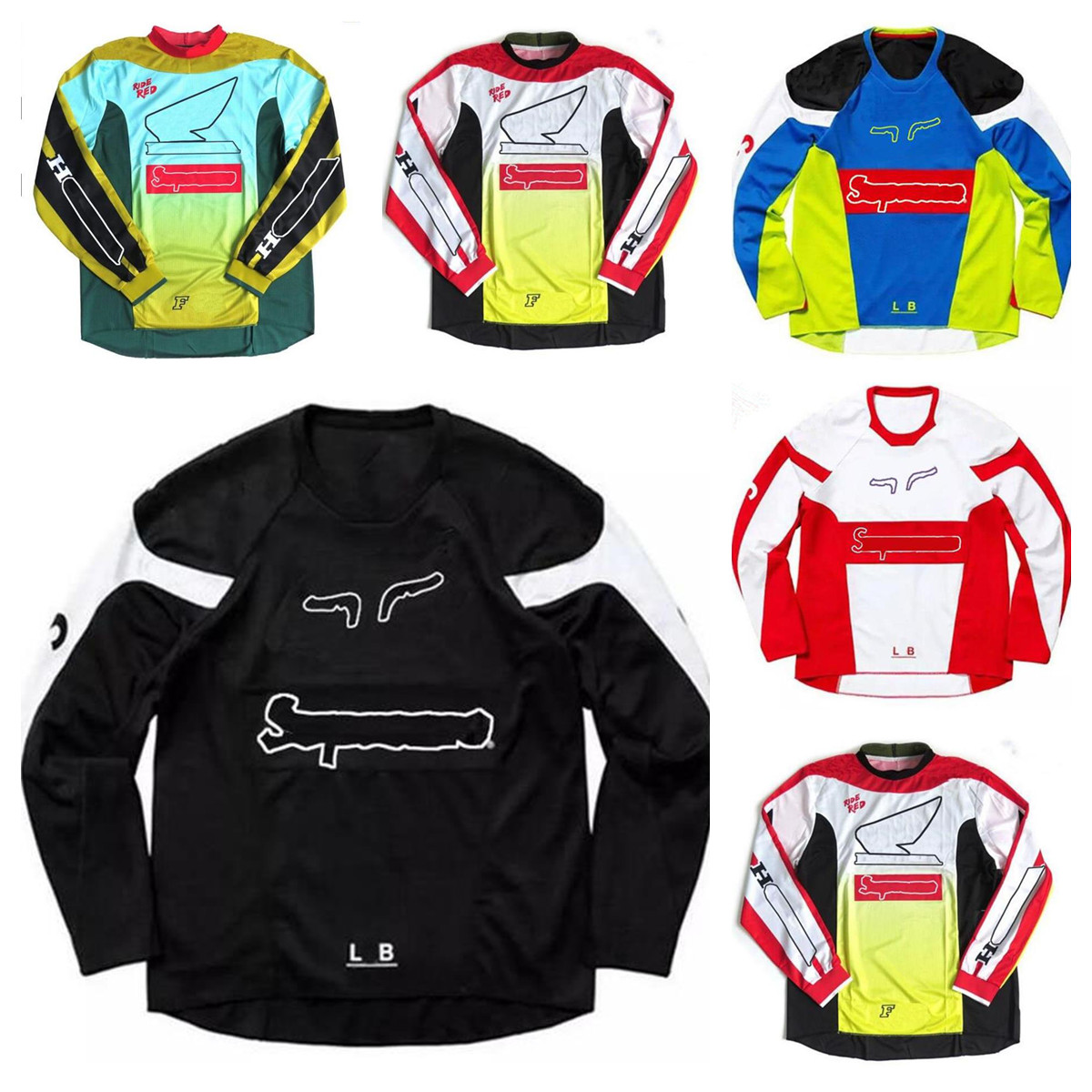 

Motorcycle downhill jersey long sleeve mountain bike polyester quick-drying jacket can be customized