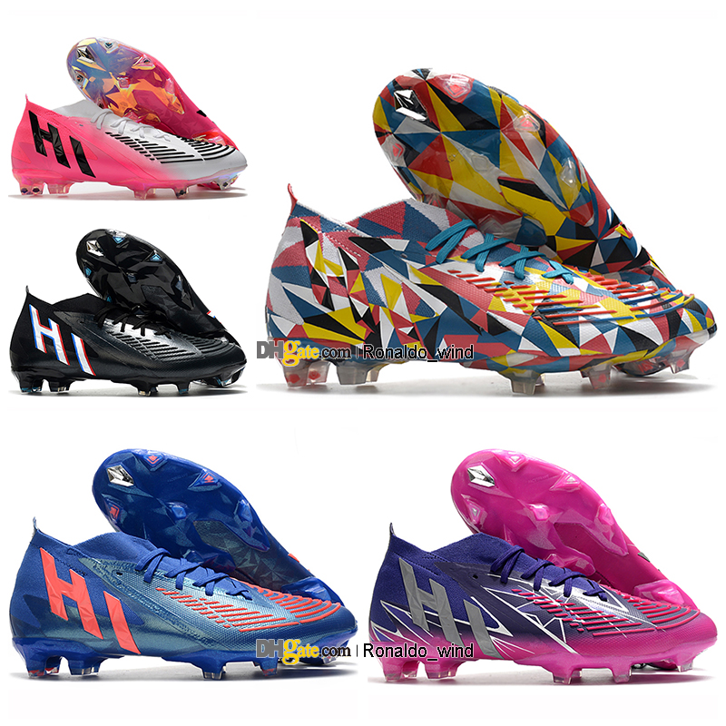 

GIFT BAG Mens High Quality Football Boots Predator Edge.1 Geometric FG Firm Ground Cleats X Predators Edge 22 Soccer Shoes Tops Outdoor Trainers Botas De Futbol, Color 1