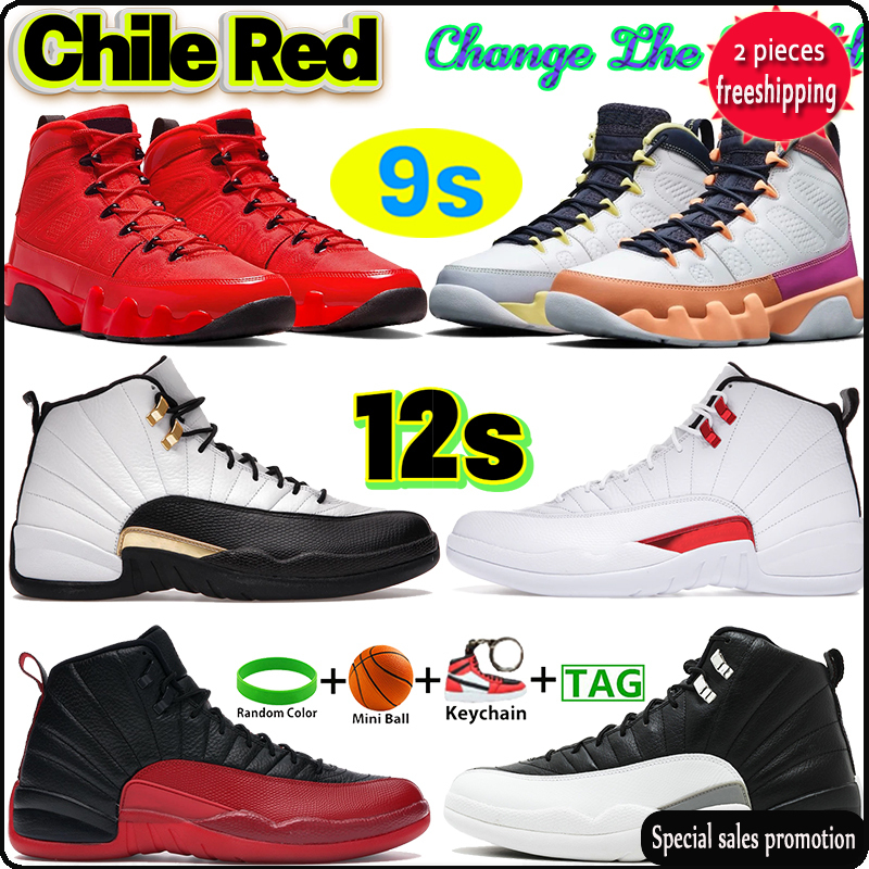 

2022 Top 12s 9 Men Basketball Shoes Chile Red Playoffs Royalty Taxi Reverse Flu Game 9s 12 Sneakers Dark Charcoal Change The World Black NB, No.8- low easter 2021