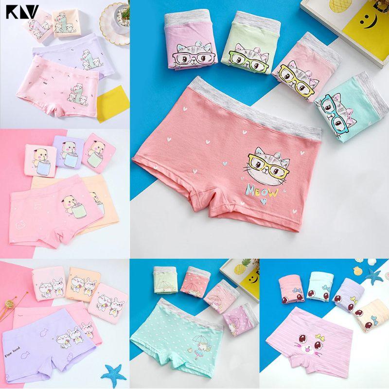 

Panties Toddler Kids Cotton Underwear Cute Cartoon Printed Candy Color Boxer Briefs Children Baby Girls Breathable Boyshorts, Random 1 pc