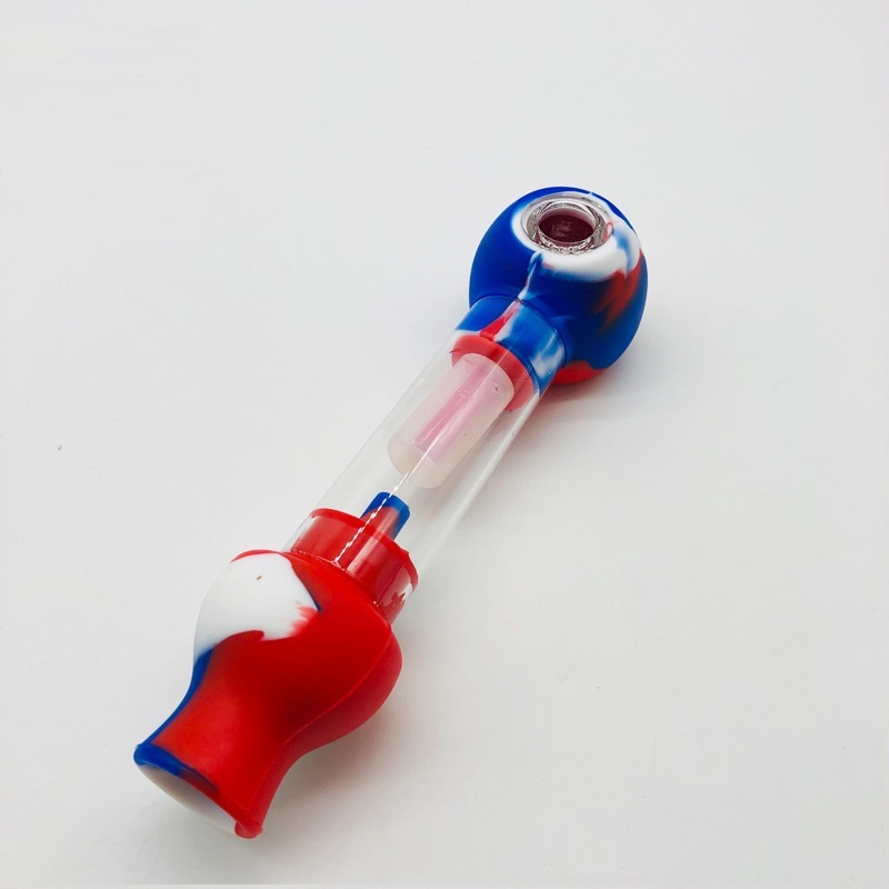 

Silicone Smoking Pipes Spoon Pipe Hand Smoking Accessories Bong Food-Grade Silica Gel Glass