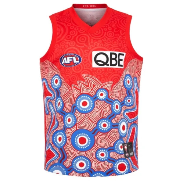 

2022 SYDNEY SWANS AFL INDIGENOUS DREAMTIME GUERNSEY size S-M-L-XL, 2022 guernsey jersey