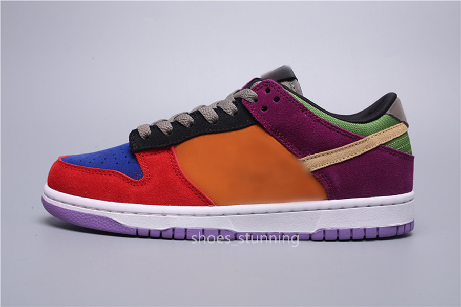 Chaussures de planche à roulettes DNks Low SP Viotech 2019s Colorway Viotech/Viotech Skateboard Loisirs Chaussure Outdoor Baskets Taille 36-47.5