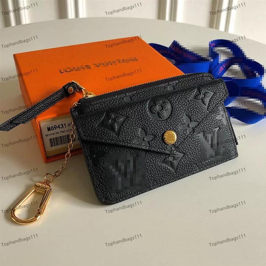 

Fashion Bag Women Genuine Leather EMPREINT Wallet Card Holders Top Quality Wallets Men RECTO VERSO Purse Luxury Clip Purse Clutch 220K, Borwn flower/borwn