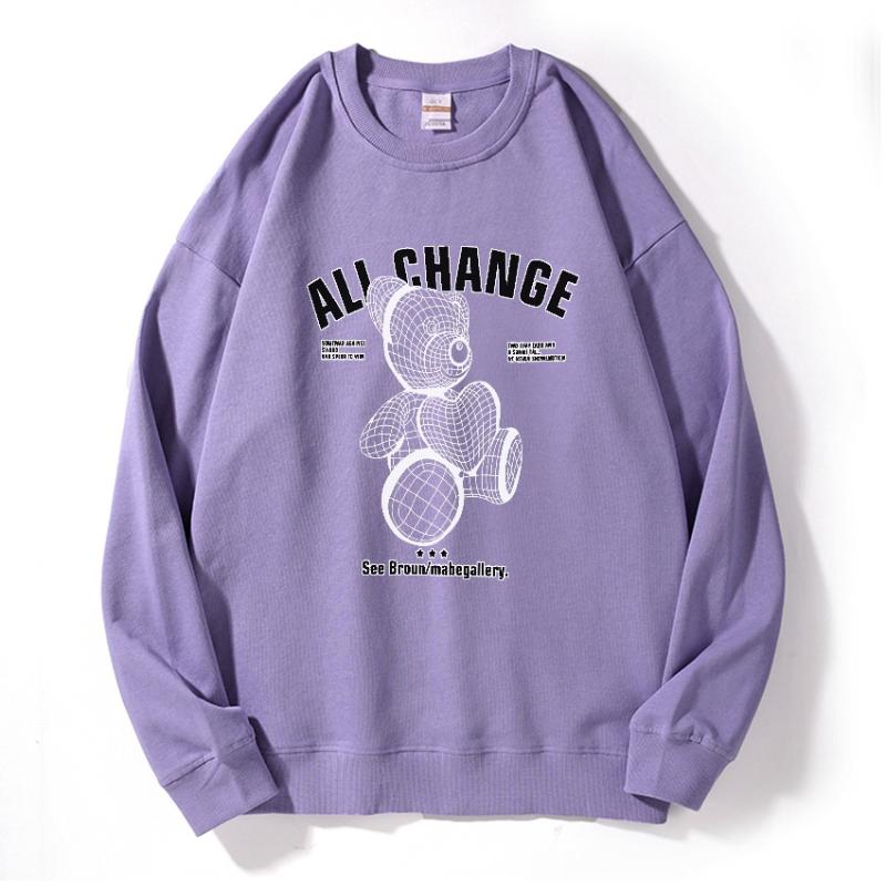 

Men' Hoodies & Sweatshirts Drop Cotton Sholder Lovely Bear Print Unisex Casual Cool Men Hooded SweatshirtsMen, Leave me item no