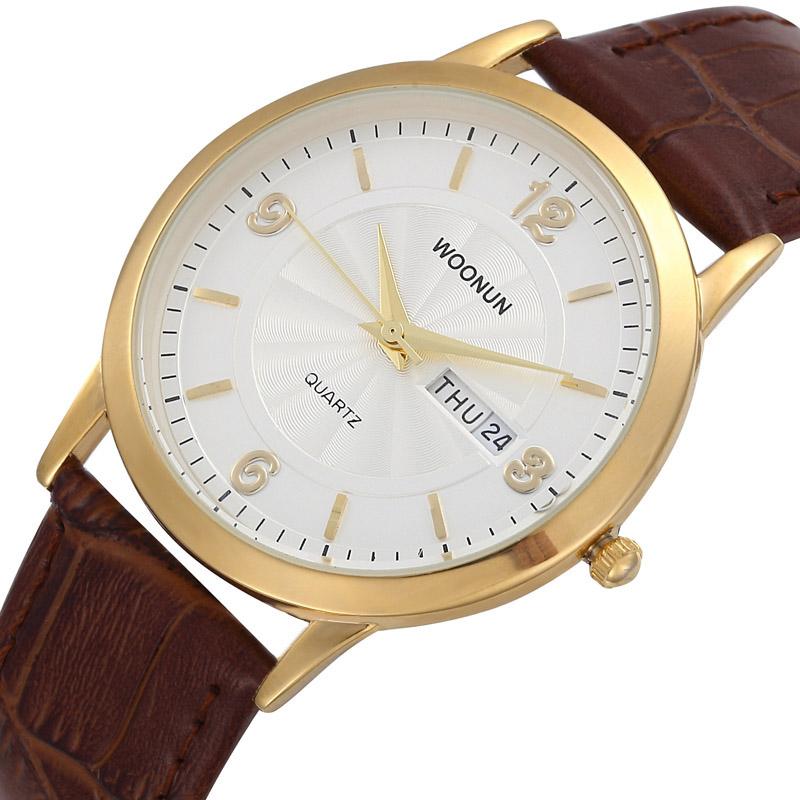 

Wristwatches Minimalist Watch Men Mens Watches Quartz Leather Date Day Thin Male Wrist Relogio Masculino, 8034bnb