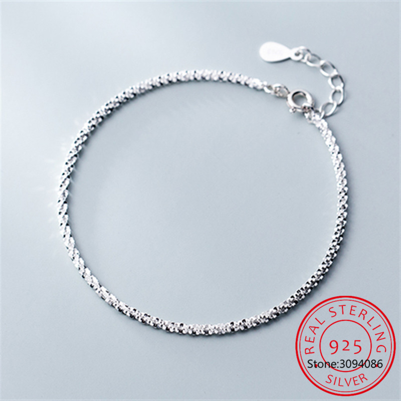 

100% 925 Sterling Silver Snake Chain Pearls Anklets For Women Fashion Silver 925 Jewelry Wholesale DA387 220813