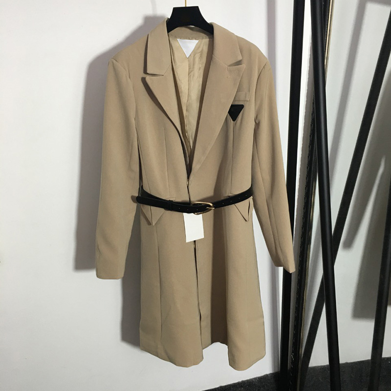 

Luxury Womens Blazers Dress Vintage Long Sleeve Blazer Coat Fashion Street Style Blazers Women Formal Suits, Khaki with label#20220392