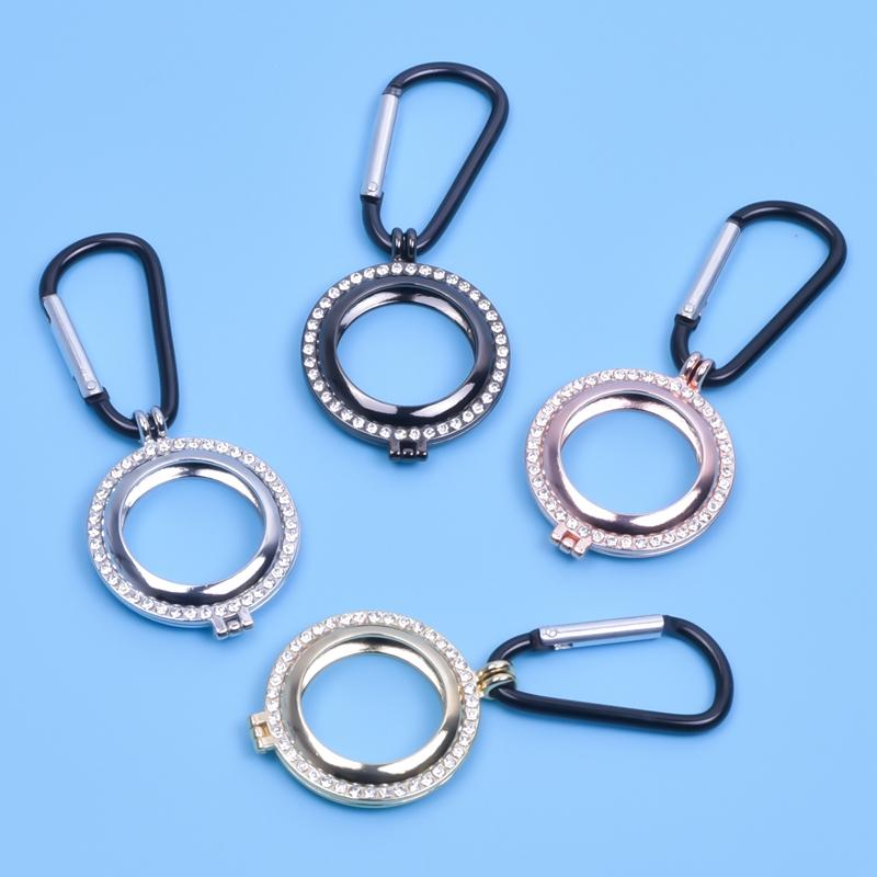 

Keychains Luxury Metal Air Tag Case For Locator Tracker Keychain Crystal Key Rings Wallet Bag Anti Lost Airtag Holder Carry ShellKeychains