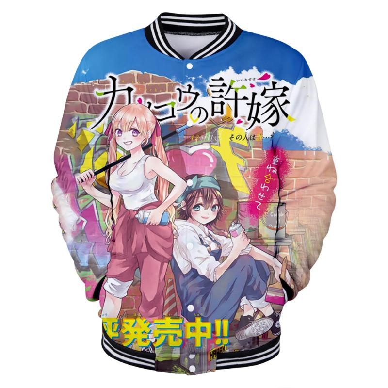 

Men's Jackets Harajuku Style A Couple Of Cuckoos 3D Casual Long Sleeve Baseball Jacket Women Clothes Fashion Kpop TopsMen's, Sky blue