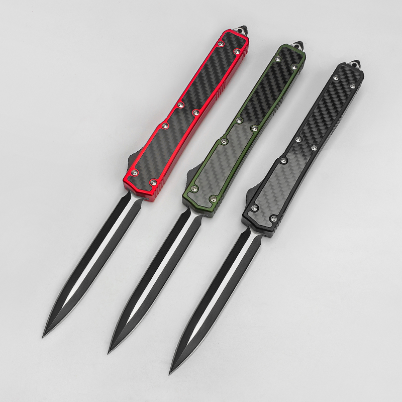 

New Style MT Makora II Pocket Knife Camping Hunting Automatic Knives Tactical EDC Practical Survival Tools D2 Blade Aluminum Carbon Fiber Handle Nylon Sheath